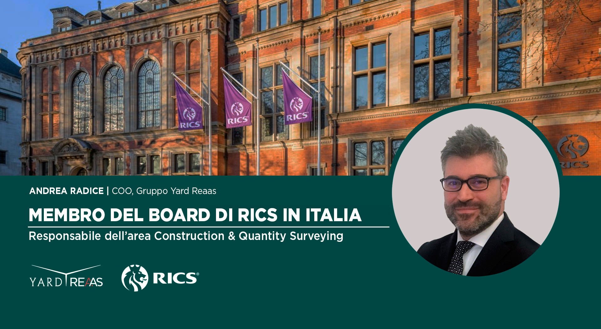 Andrea Radice Nominato Membro Del Nuovo Regional Advisory Board Di RICS